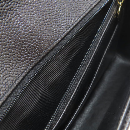 CHANEL Mademoiselle ChainShoulder GoldHardware Shoulder Bag Grained Calfskin Skin Ladies [Used]