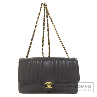 CHANEL Mademoiselle ChainShoulder GoldHardware Shoulder Bag Grained Calfskin Skin Ladies [Used]