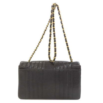 CHANEL Mademoiselle ChainShoulder GoldHardware Shoulder Bag Grained Calfskin Skin Ladies [Used]