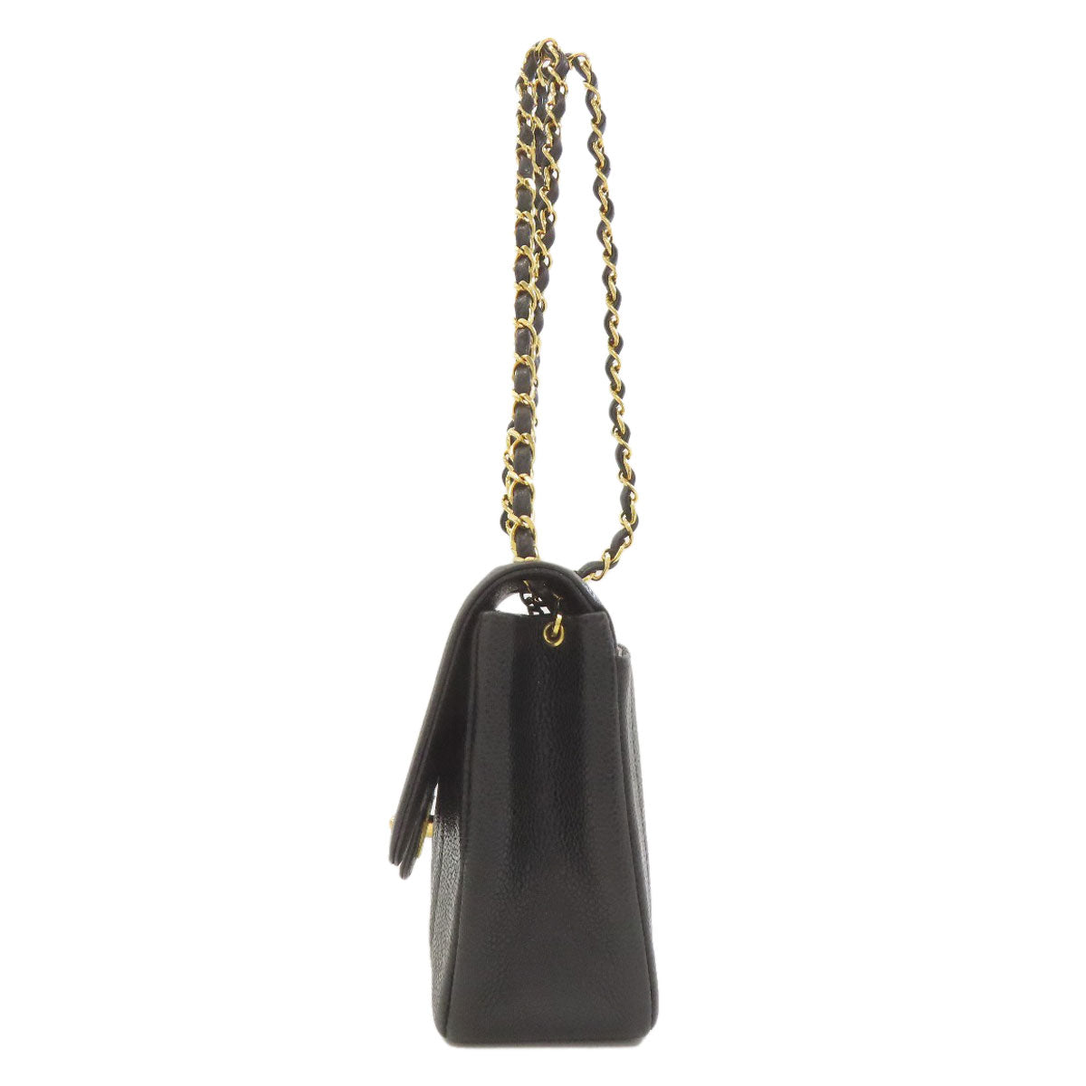 CHANEL Mademoiselle ChainShoulder GoldHardware Shoulder Bag Grained Calfskin Skin Ladies [Used]