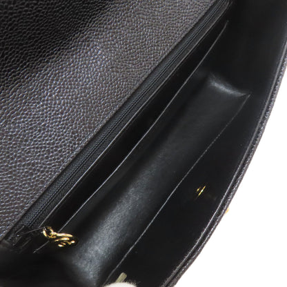 CHANEL Mademoiselle ChainShoulder GoldHardware Shoulder Bag Grained Calfskin Skin Ladies [Used]
