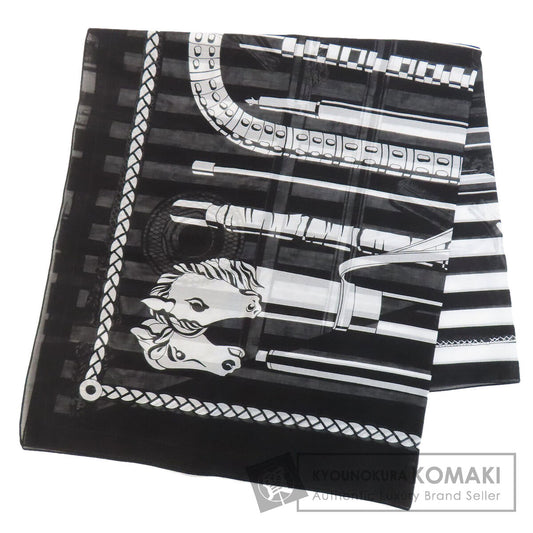エルメス ストール 馬モチーフ スカーフ コットン レディース 【中古】【HERMES】
