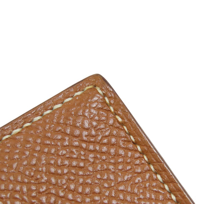 HERMES Bear Souffle Gold GoldHardware Long wallet (with coin pocket) Epsom Ladies [Used]