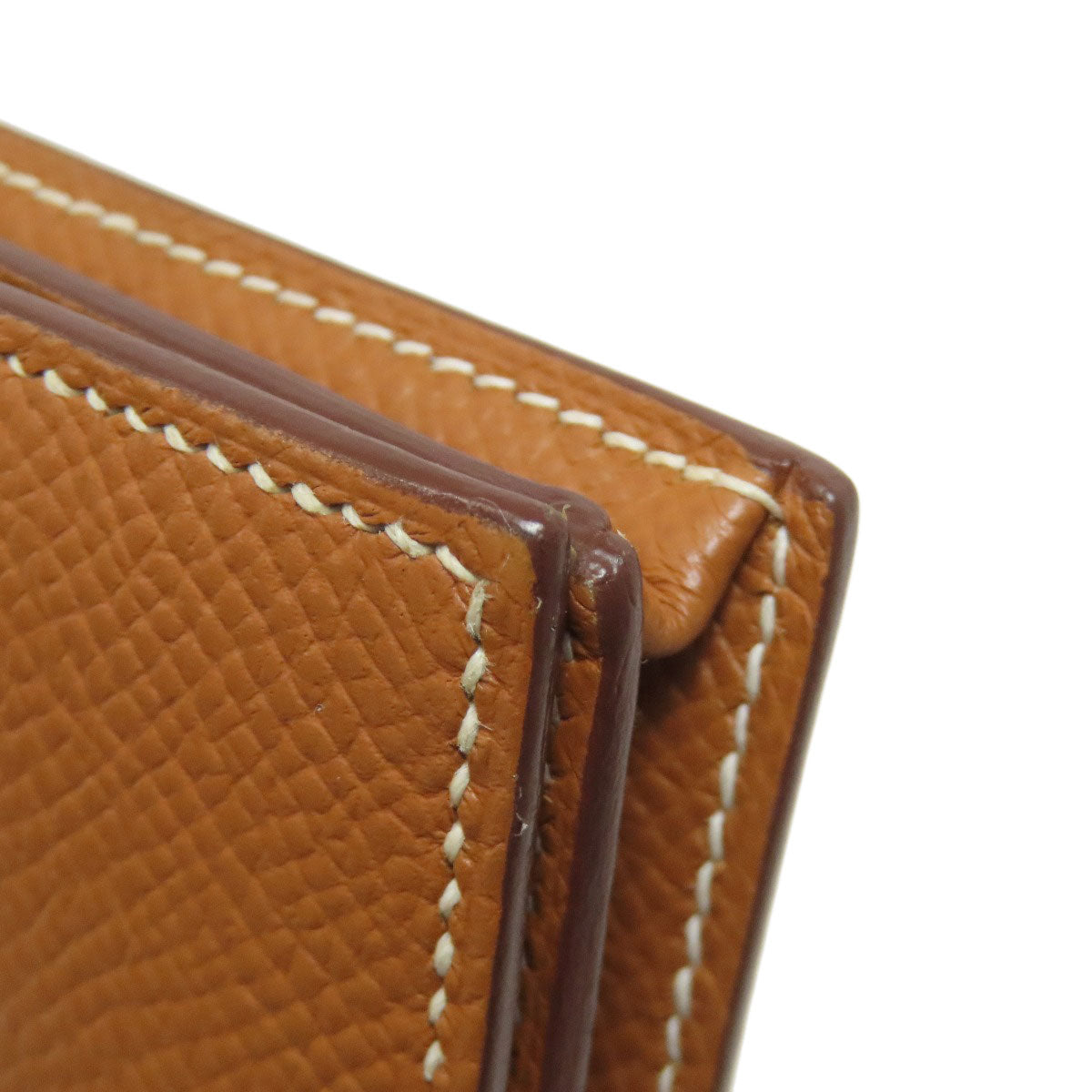 HERMES Bear Souffle Gold GoldHardware Long wallet (with coin pocket) Epsom Ladies [Used]