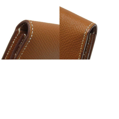 HERMES Bear Souffle Gold GoldHardware Long wallet (with coin pocket) Epsom Ladies [Used]