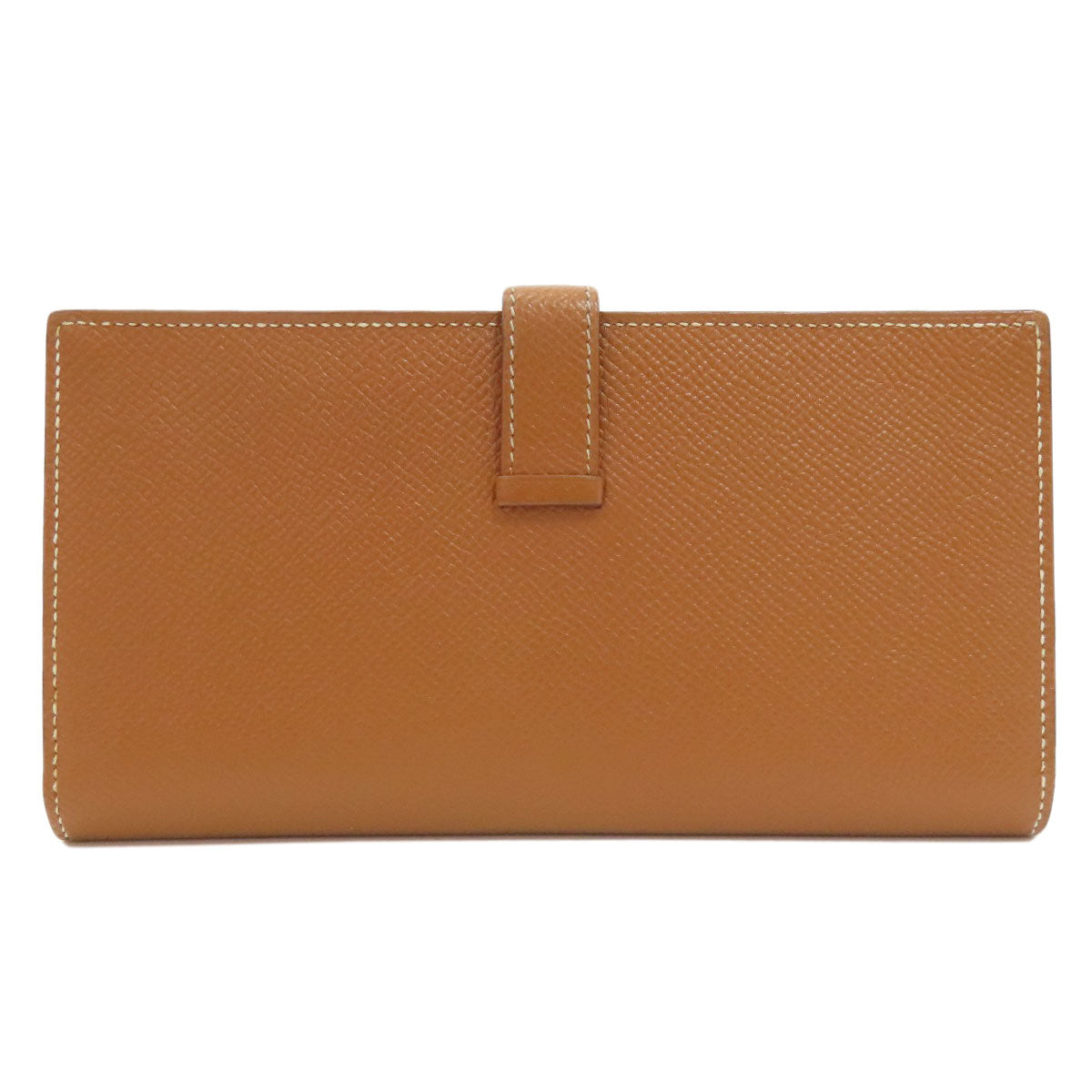 HERMES Bear Souffle Gold GoldHardware Long wallet (with coin pocket) Epsom Ladies [Used]