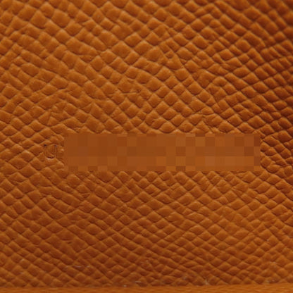 HERMES Bear Souffle Gold GoldHardware Long wallet (with coin pocket) Epsom Ladies [Used]