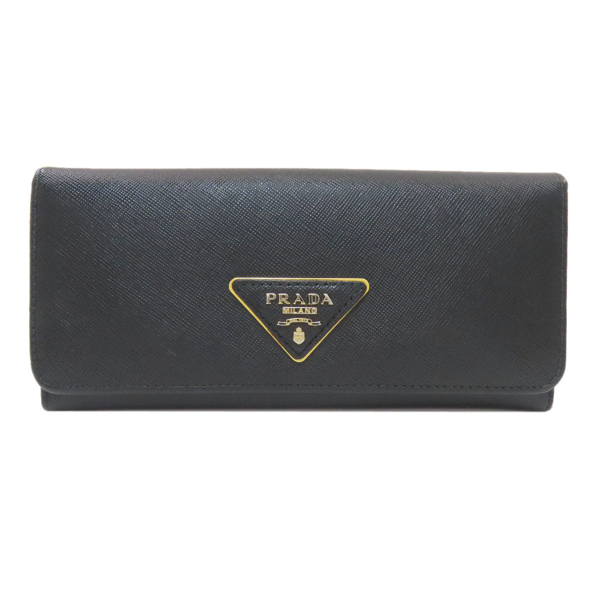 PRADA 1M1132 triangle logo Long wallet (with coin pocket) Safiano Ladies [Used]