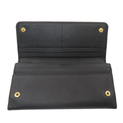 PRADA 1M1132 triangle logo Long wallet (with coin pocket) Safiano Ladies [Used]