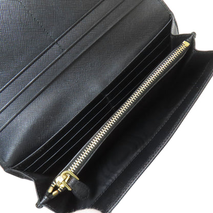 PRADA 1M1132 triangle logo Long wallet (with coin pocket) Safiano Ladies [Used]