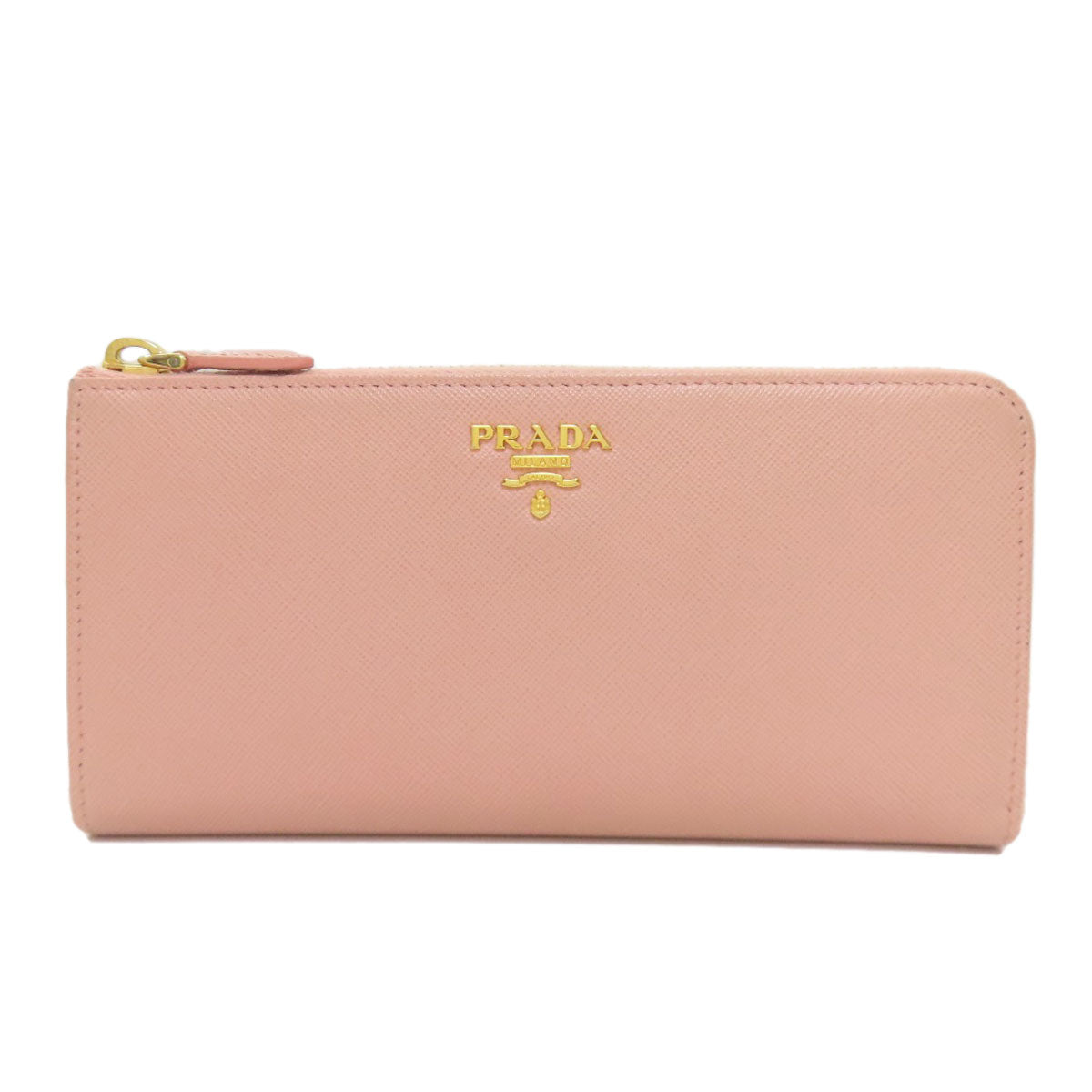 PRADA logo Long wallet (with coin pocket) Safiano Ladies [Used]
