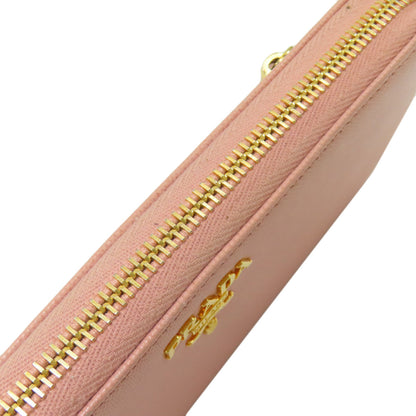PRADA logo Long wallet (with coin pocket) Safiano Ladies [Used]