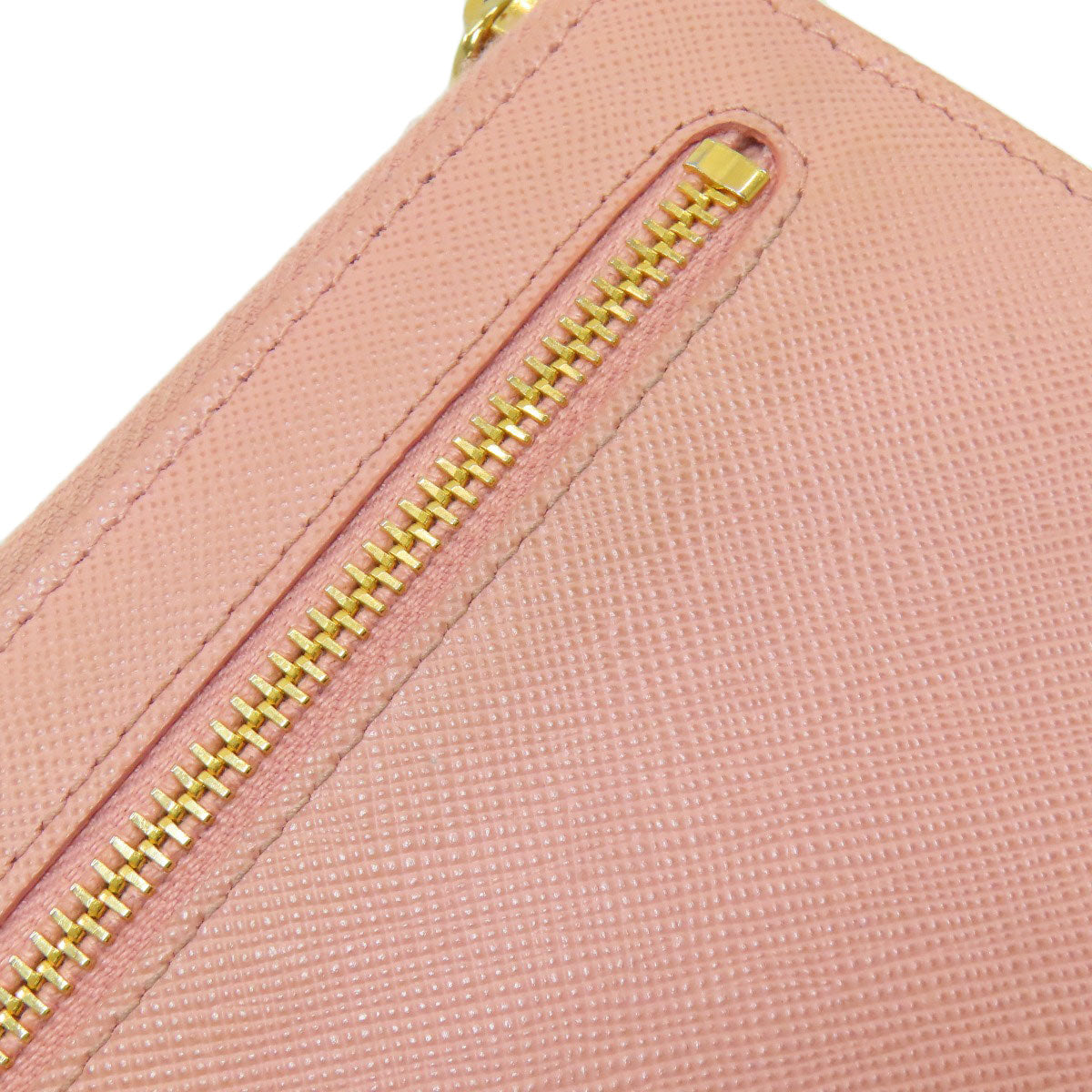 PRADA logo Long wallet (with coin pocket) Safiano Ladies [Used]