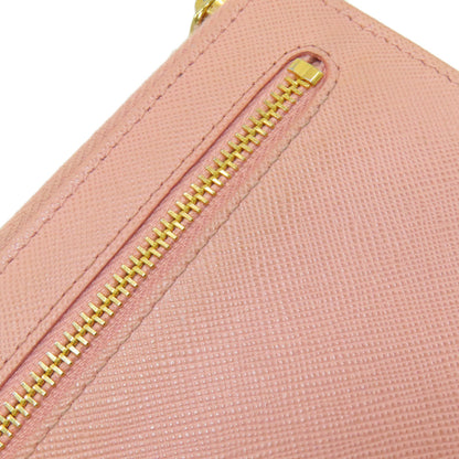 PRADA logo Long wallet (with coin pocket) Safiano Ladies [Used]