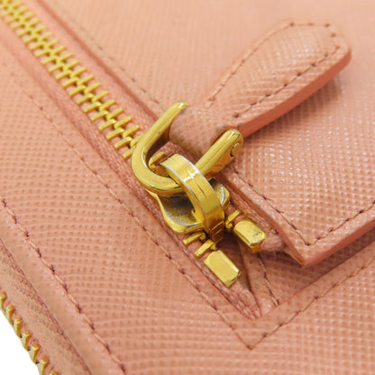 PRADA logo Long wallet (with coin pocket) Safiano Ladies [Used]