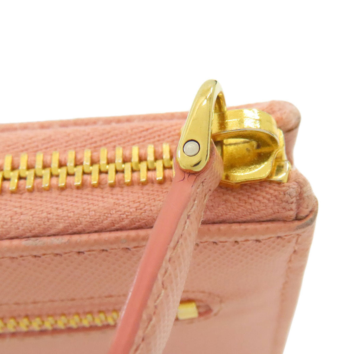 PRADA logo Long wallet (with coin pocket) Safiano Ladies [Used]
