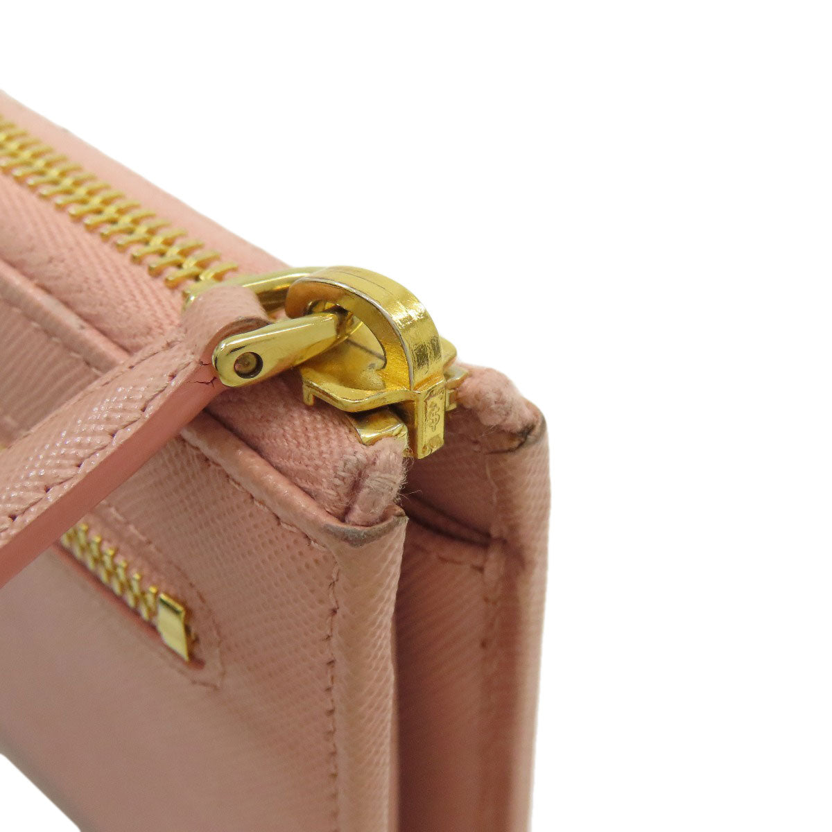 PRADA logo Long wallet (with coin pocket) Safiano Ladies [Used]