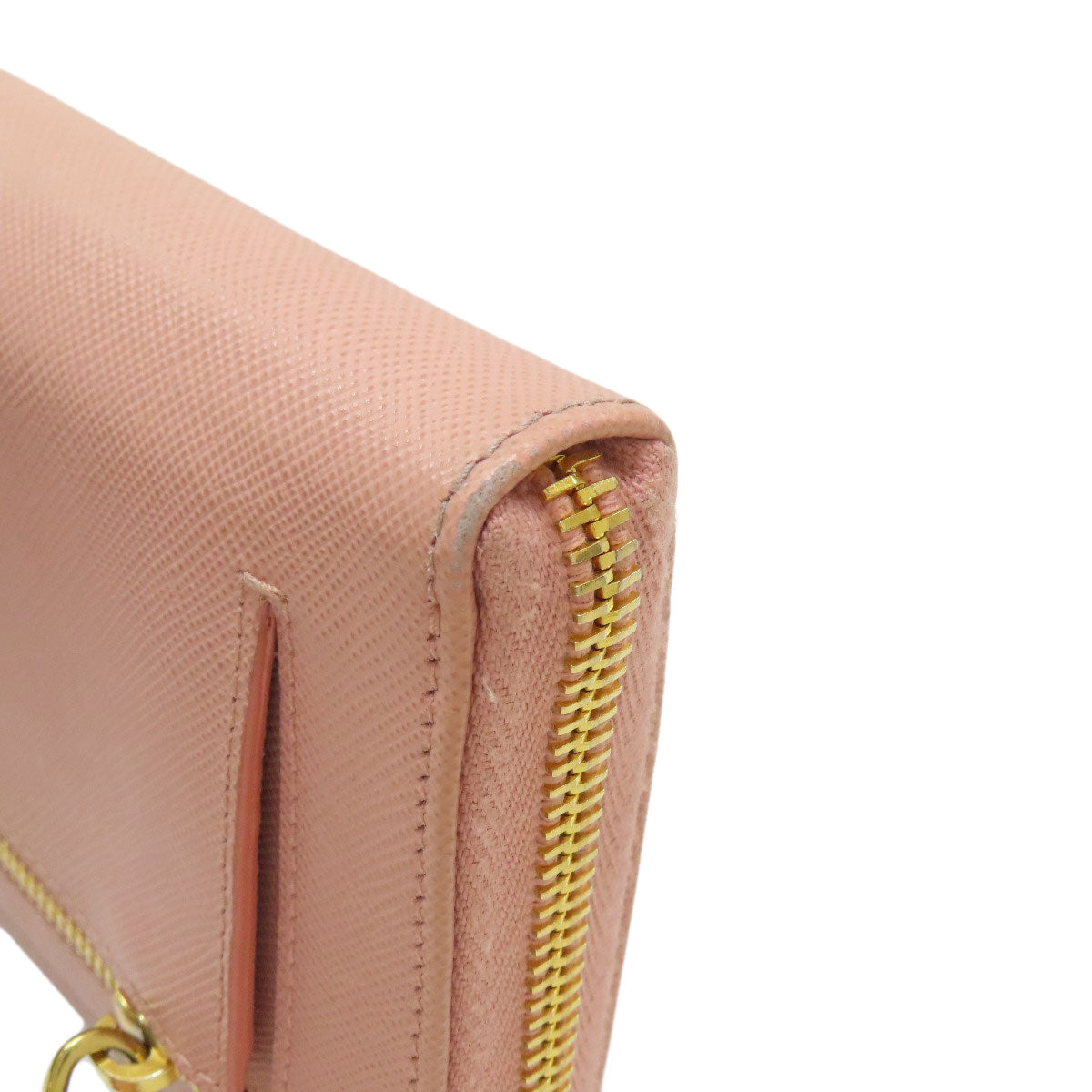 PRADA logo Long wallet (with coin pocket) Safiano Ladies [Used]