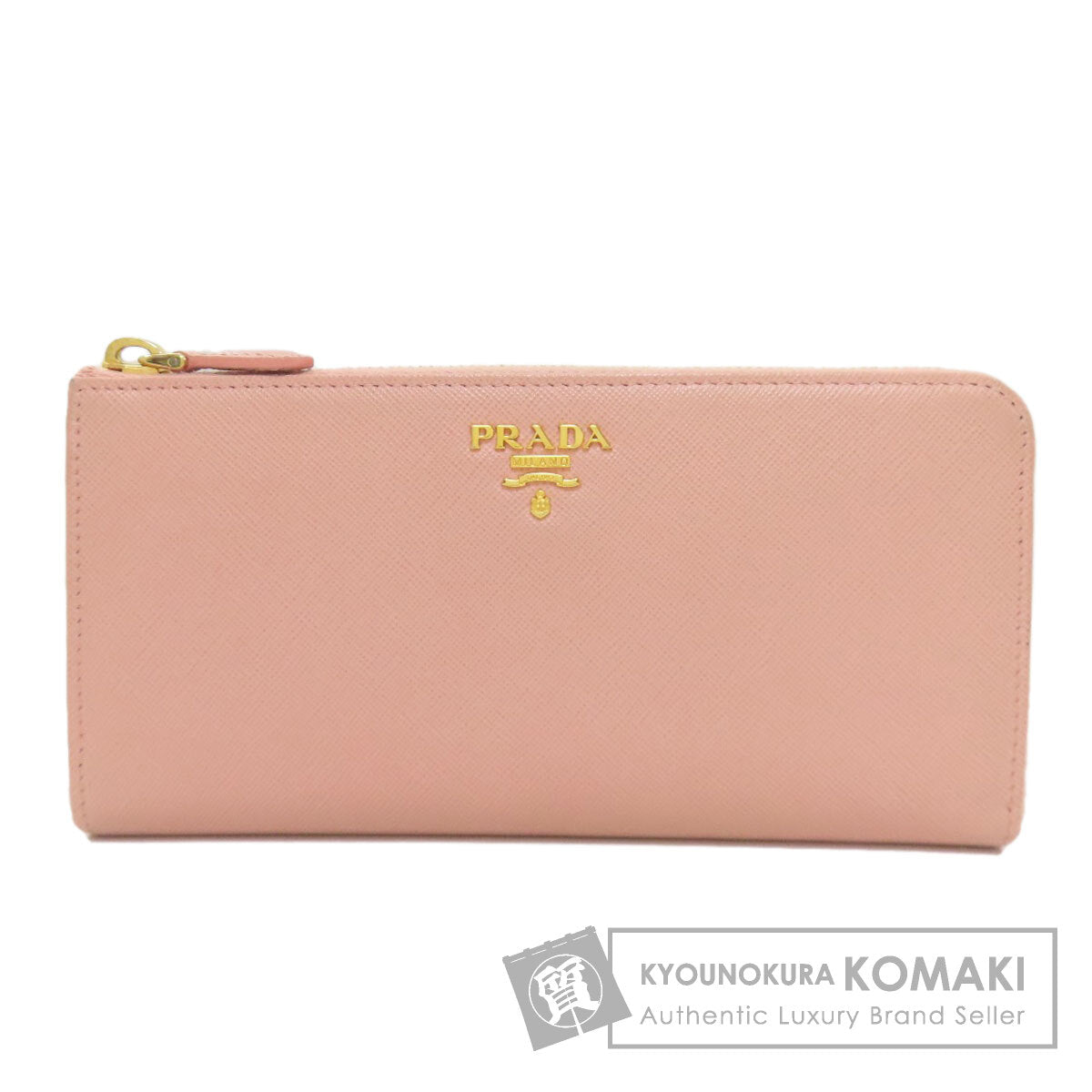PRADA logo Long wallet (with coin pocket) Safiano Ladies [Used]
