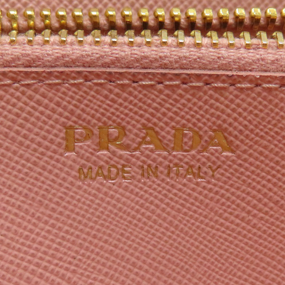 PRADA logo Long wallet (with coin pocket) Safiano Ladies [Used]