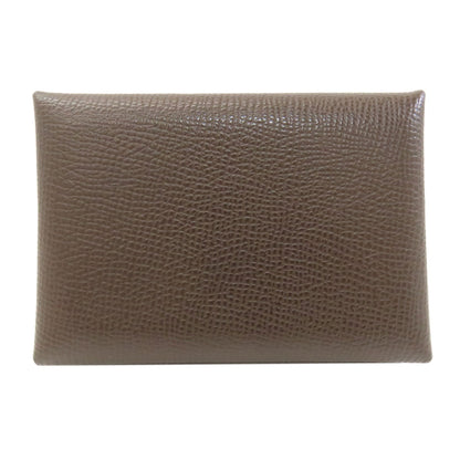 HERMES Calvi Duo Ecorse SilverHardware Card Case Epsom Ladies [Used]