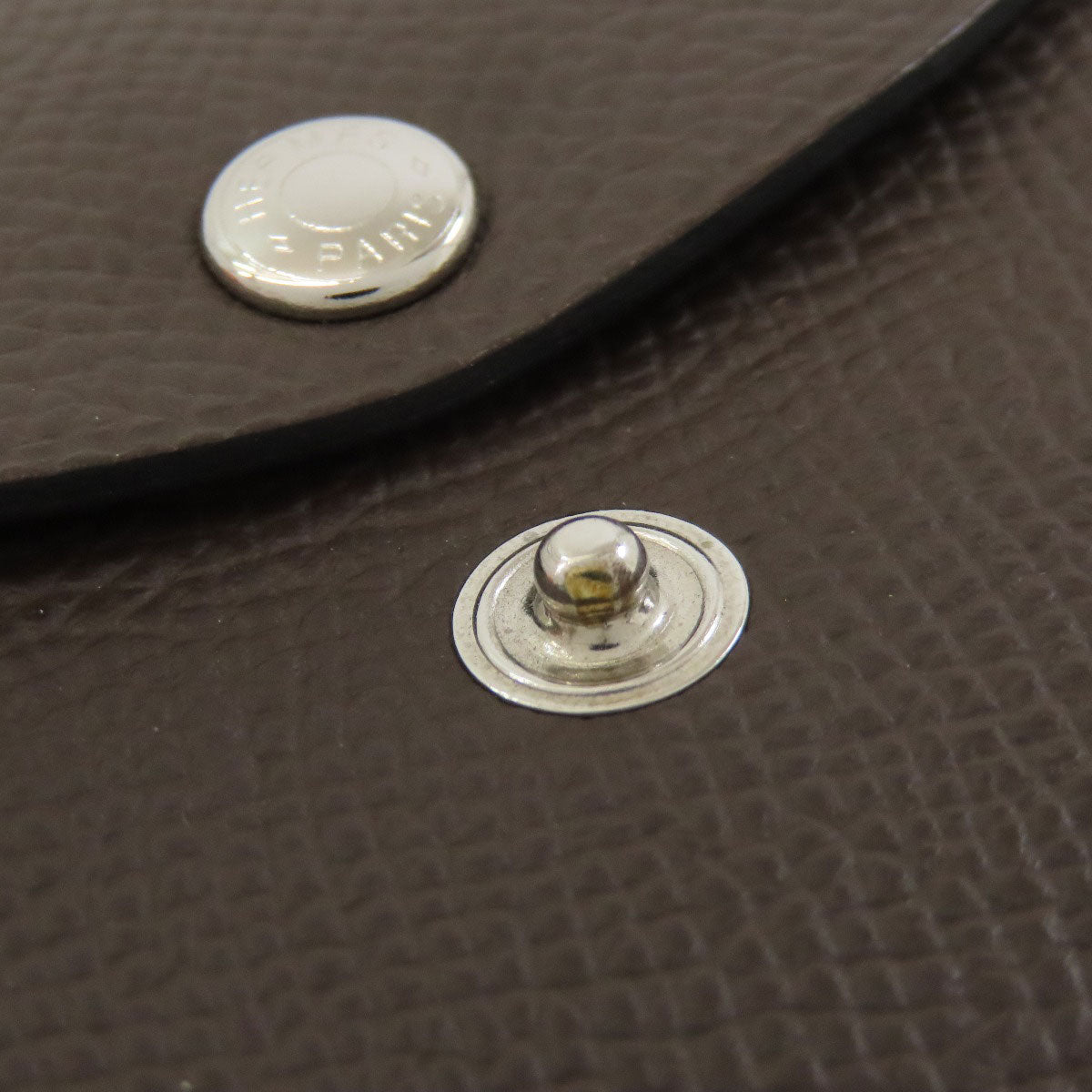 HERMES Calvi Duo Ecorse SilverHardware Card Case Epsom Ladies [Used]