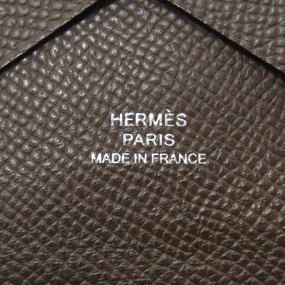 HERMES Calvi Duo Ecorse SilverHardware Card Case Epsom Ladies [Used]