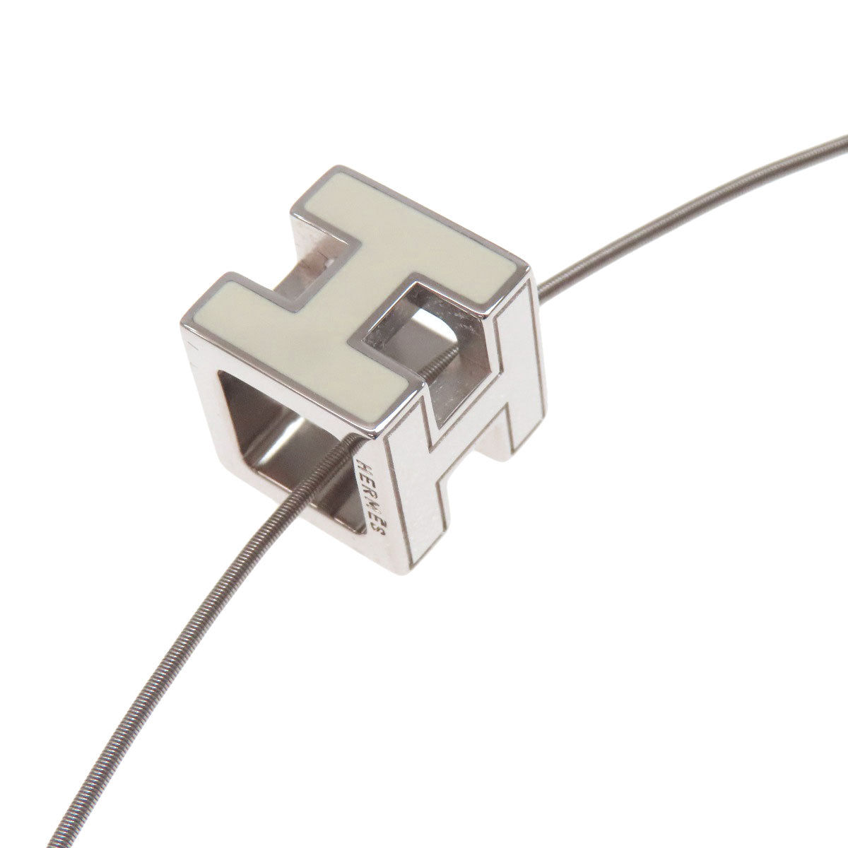 HERMES H cube Necklace Metal Ladies [Used]