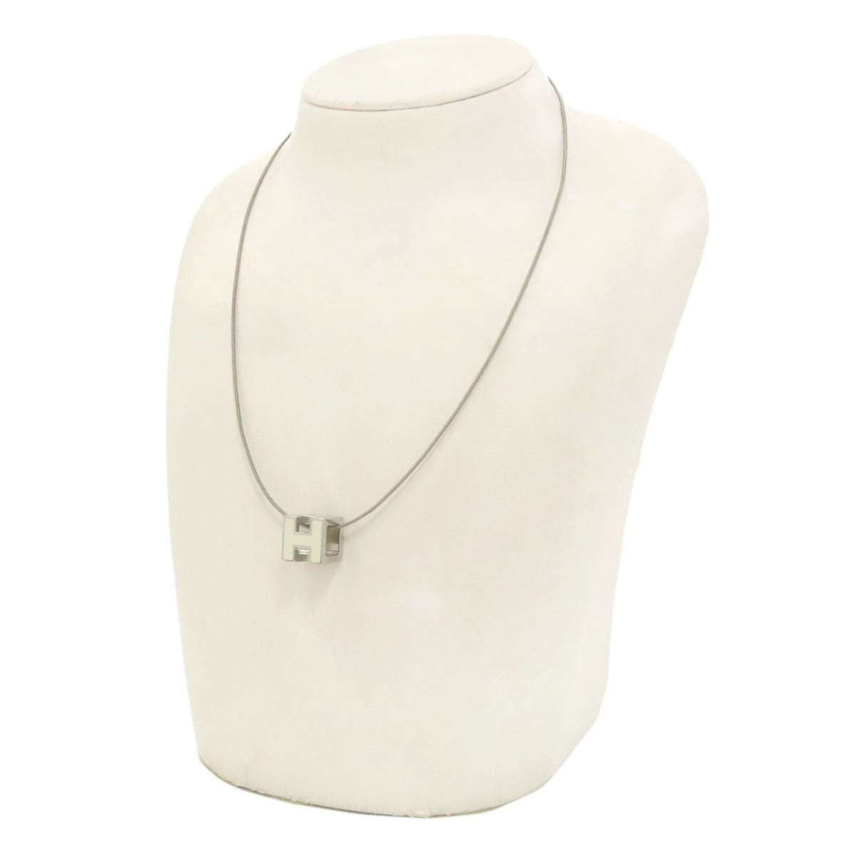 HERMES H cube Necklace Metal Ladies [Used]
