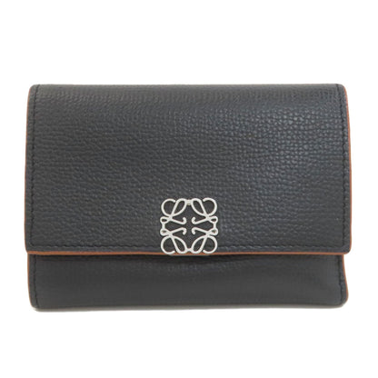 LOEWE anagram Bifold Wallet with Coin Pocket Leather Ladies [Used]