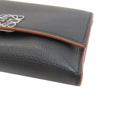 LOEWE anagram Bifold Wallet with Coin Pocket Leather Ladies [Used]