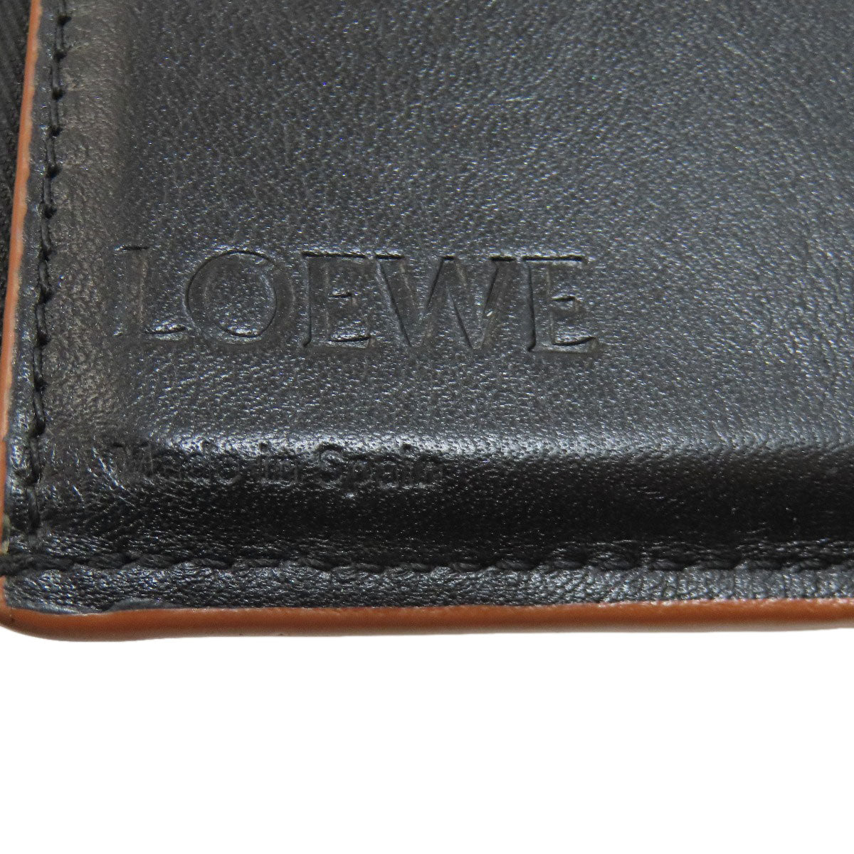 LOEWE anagram Bifold Wallet with Coin Pocket Leather Ladies [Used]