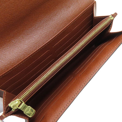 LOUIS VUITTON M60531 Portefeiulle Â· Sarah Long wallet (with coin pocket) Monogram canvas Ladies [Used]