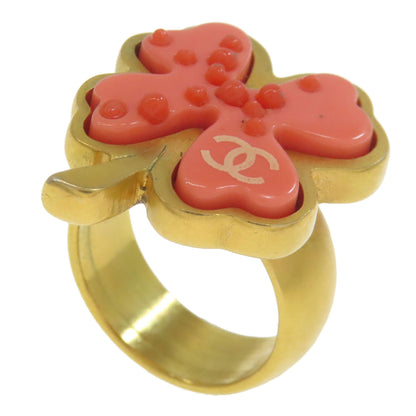 CHANEL Earring set clover motif Ring Metal Ladies [Used]