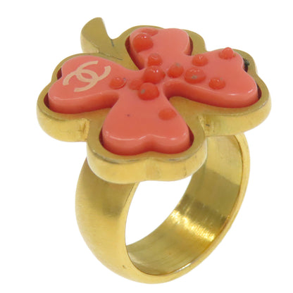 CHANEL Earring set clover motif Ring Metal Ladies [Used]