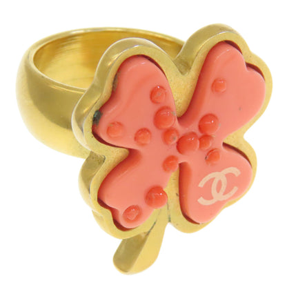 CHANEL Earring set clover motif Ring Metal Ladies [Used]