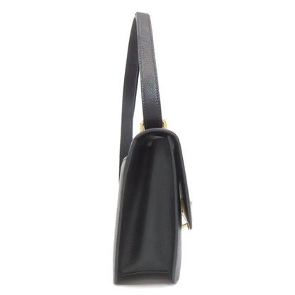 PRADA Logo Hardware Shoulder Bag Safiano Ladies [Used]