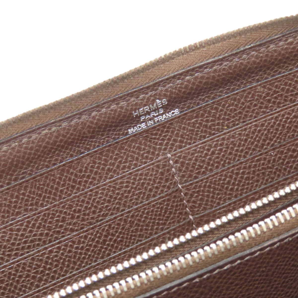HERMES Azap Classic Long SilverHardware Long wallet (with coin pocket) Epsom Ladies [Used]