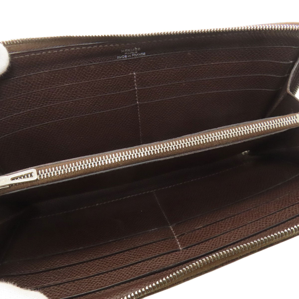 HERMES Azap Classic Long SilverHardware Long wallet (with coin pocket) Epsom Ladies [Used]
