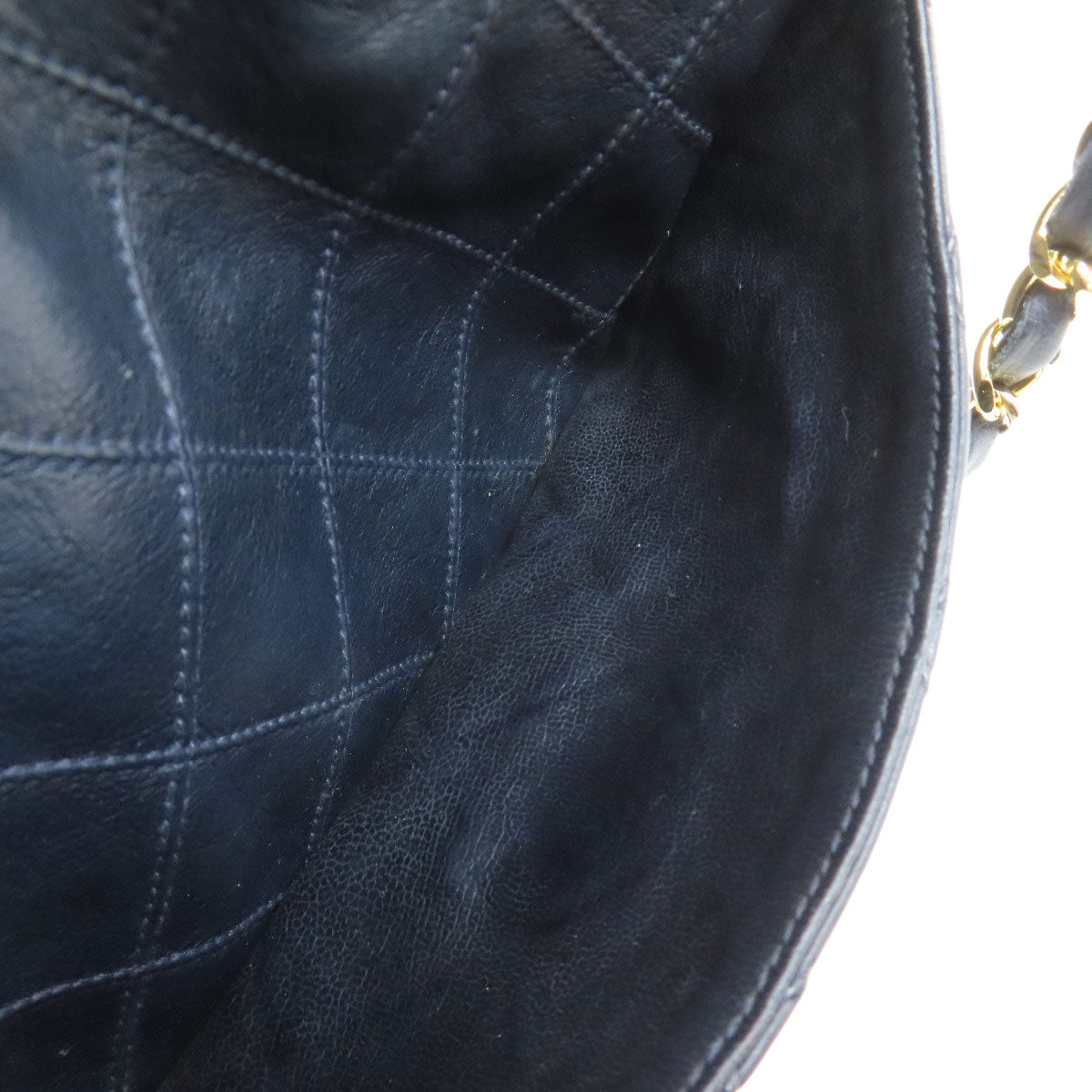 CHANEL Bicolore GoldHardware Shoulder Bag Lambskin Ladies [Used]