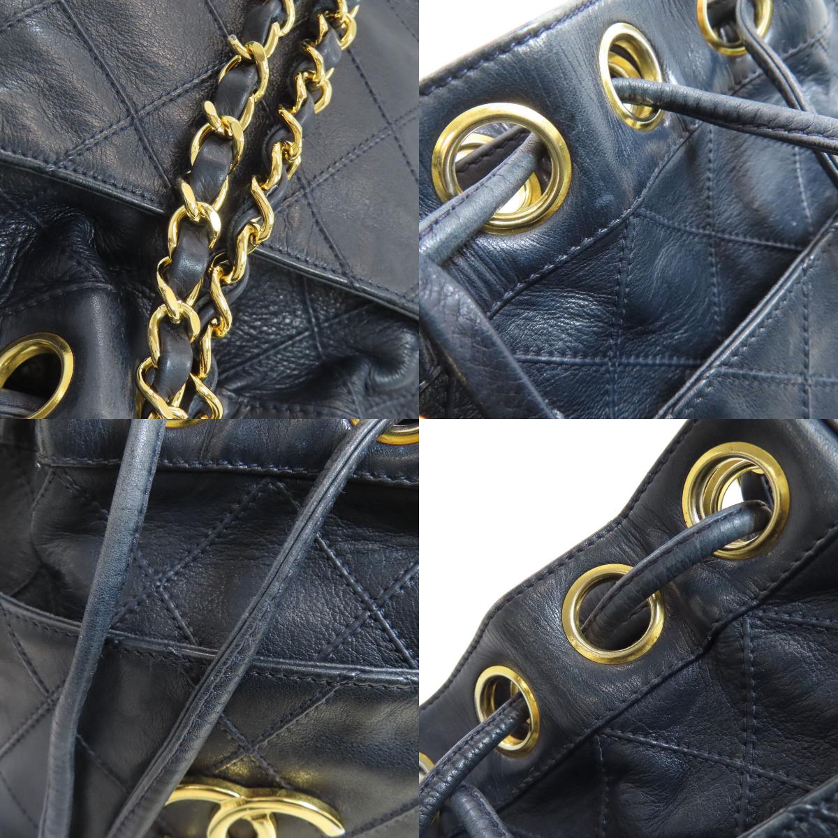 CHANEL Bicolore GoldHardware Shoulder Bag Lambskin Ladies [Used]