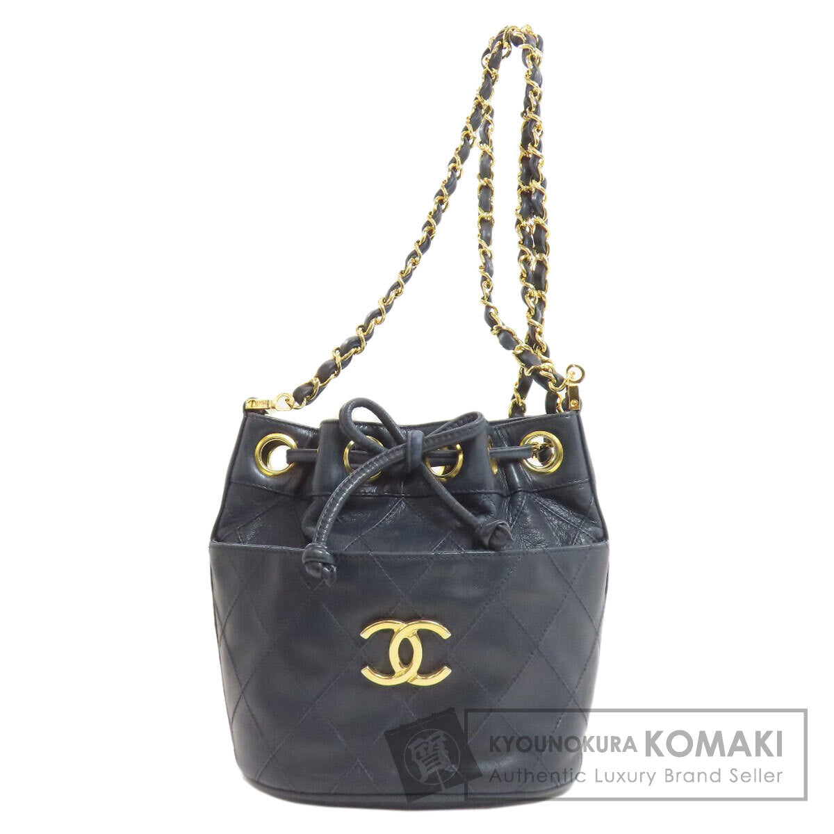 CHANEL Bicolore GoldHardware Shoulder Bag Lambskin Ladies [Used]