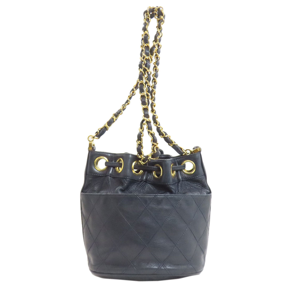 CHANEL Bicolore GoldHardware Shoulder Bag Lambskin Ladies [Used]