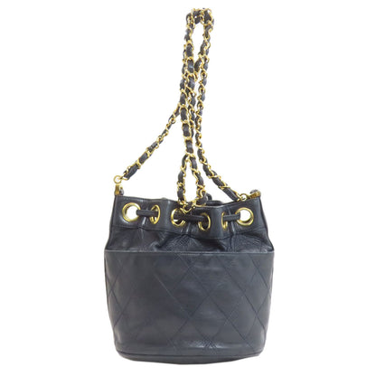 CHANEL Bicolore GoldHardware Shoulder Bag Lambskin Ladies [Used]