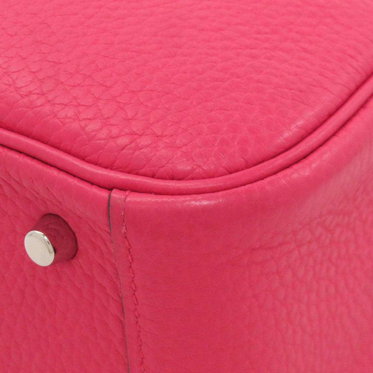 HERMES Lindy 20 Mini Rose Extreme Silver Hardware Handbag Taurillon Clemence Ladies [Used]