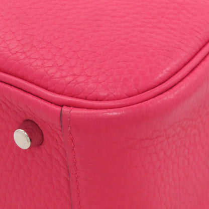 HERMES Lindy 20 Mini Rose Extreme Silver Hardware Handbag Taurillon Clemence Ladies [Used]