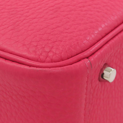 HERMES Lindy 20 Mini Rose Extreme Silver Hardware Handbag Taurillon Clemence Ladies [Used]