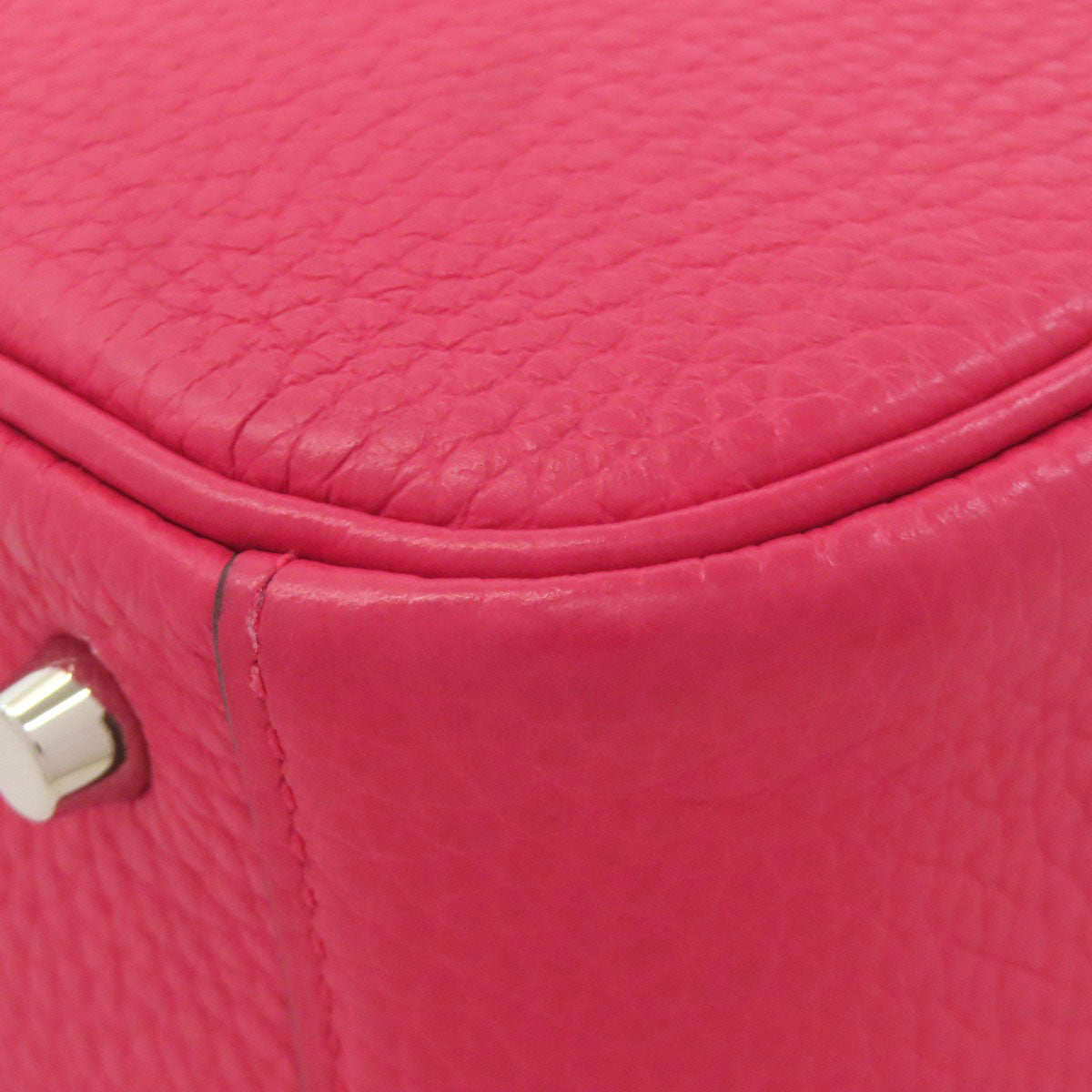 HERMES Lindy 20 Mini Rose Extreme Silver Hardware Handbag Taurillon Clemence Ladies [Used]