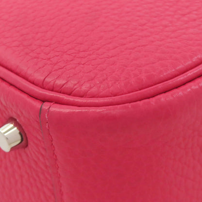 HERMES Lindy 20 Mini Rose Extreme Silver Hardware Handbag Taurillon Clemence Ladies [Used]