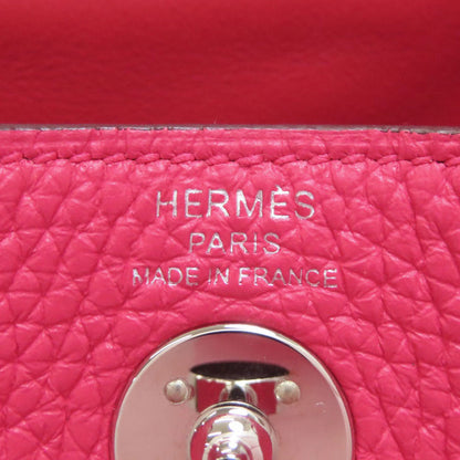 HERMES Lindy 20 Mini Rose Extreme Silver Hardware Handbag Taurillon Clemence Ladies [Used]
